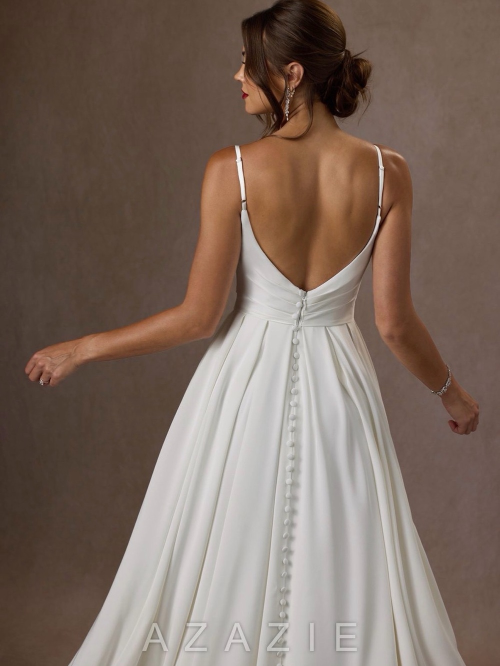 Elegant White Bridal Gown with Side Slit - Picture 5 of 5